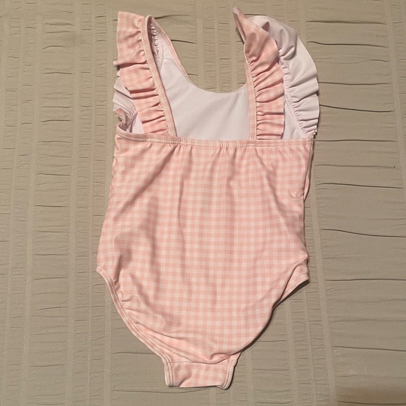 Pink Gingham Ruffle Swimsuit - Picture 2 of 3